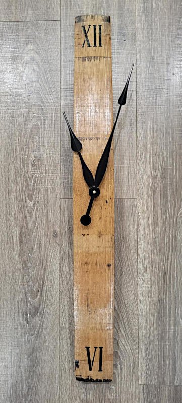 whiskey barrel stave clock